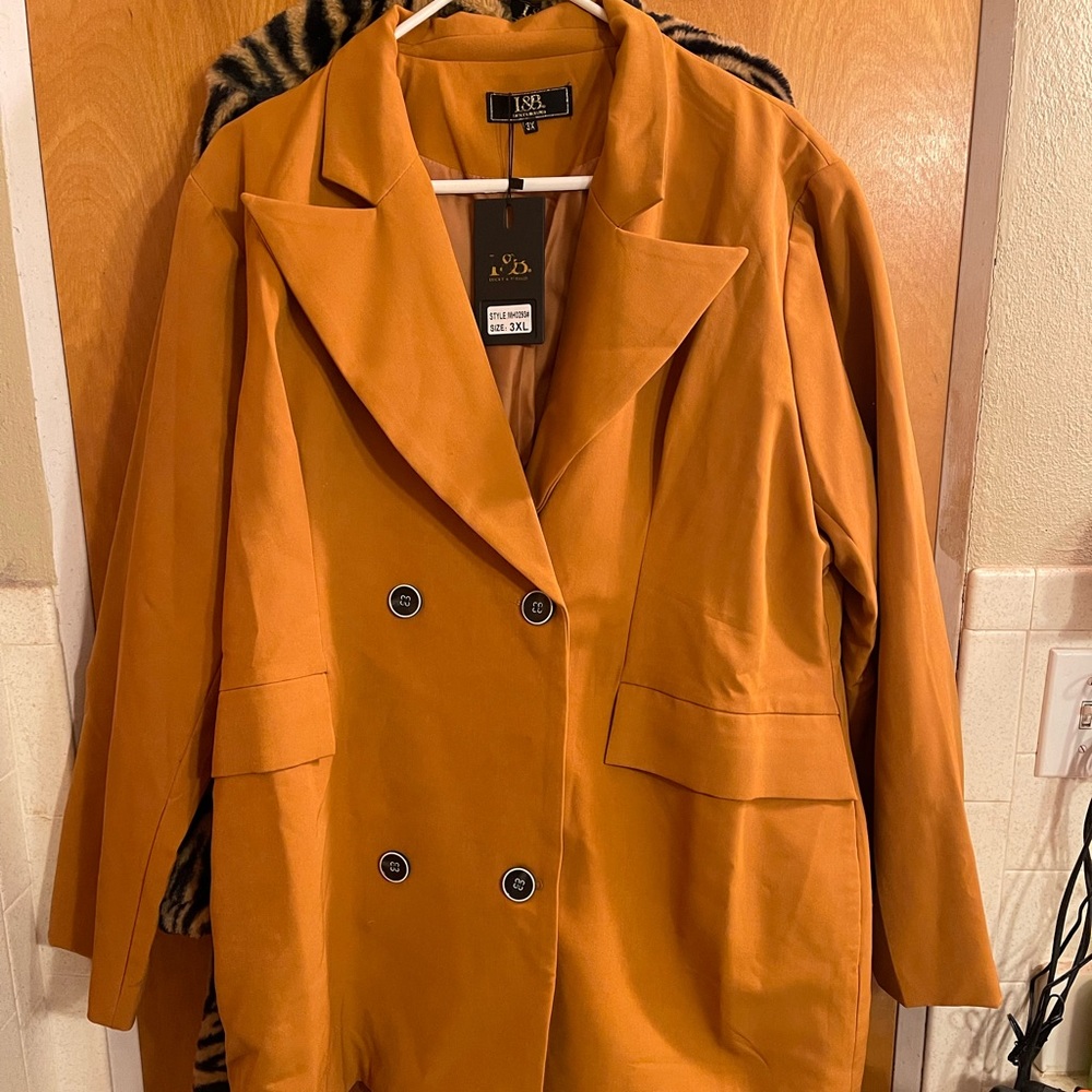 Double Breasted Fall Jacket. 3X. NWT’s.